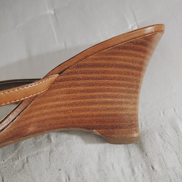 ALDO Thong Wedge Leather Heel Sandal- Euro 39 - Picture 8 of 12